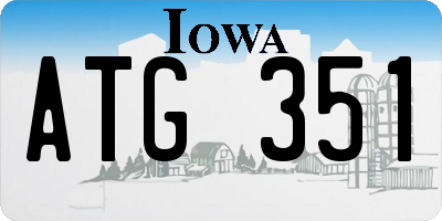 IA license plate ATG351