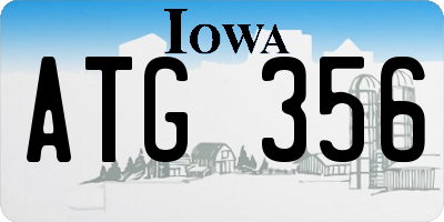 IA license plate ATG356