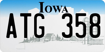 IA license plate ATG358