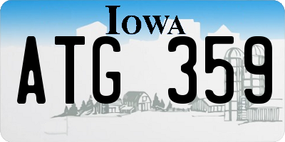 IA license plate ATG359