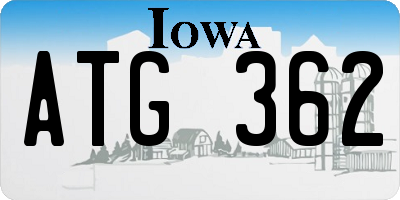 IA license plate ATG362