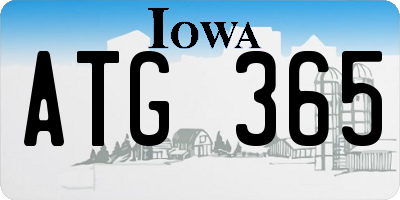 IA license plate ATG365