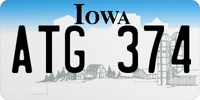 IA license plate ATG374