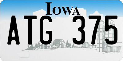 IA license plate ATG375