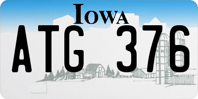 IA license plate ATG376
