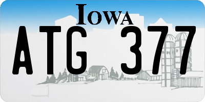 IA license plate ATG377