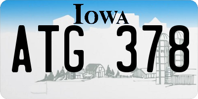 IA license plate ATG378