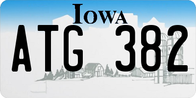 IA license plate ATG382
