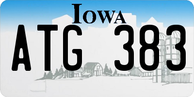 IA license plate ATG383