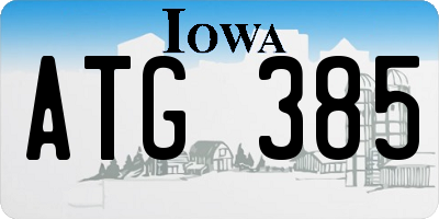 IA license plate ATG385