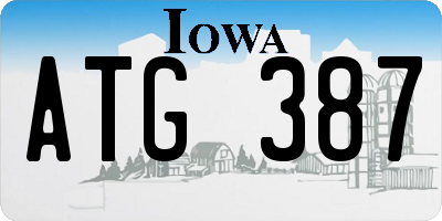 IA license plate ATG387