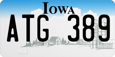 IA license plate ATG389