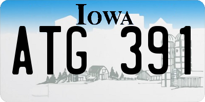 IA license plate ATG391
