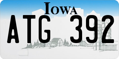 IA license plate ATG392