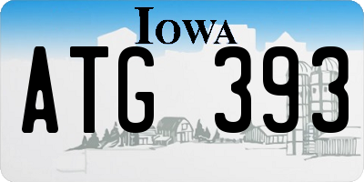 IA license plate ATG393
