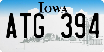 IA license plate ATG394