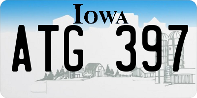 IA license plate ATG397