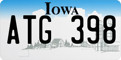 IA license plate ATG398