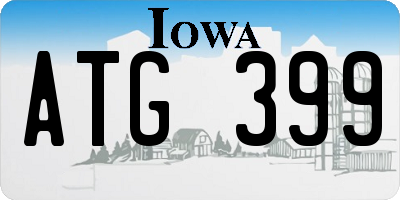 IA license plate ATG399