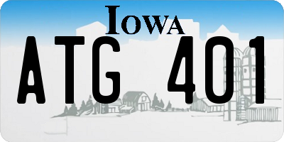 IA license plate ATG401