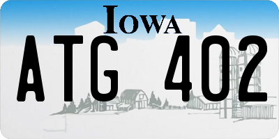 IA license plate ATG402