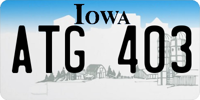 IA license plate ATG403