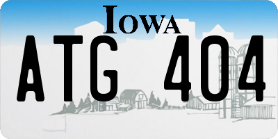 IA license plate ATG404