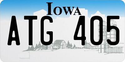 IA license plate ATG405