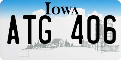 IA license plate ATG406