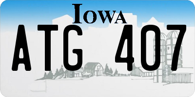 IA license plate ATG407