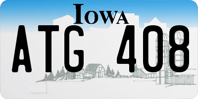 IA license plate ATG408