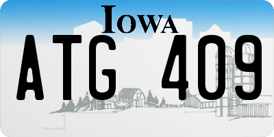 IA license plate ATG409