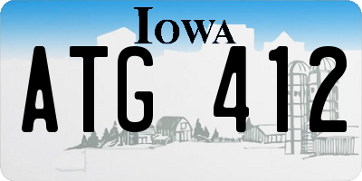 IA license plate ATG412