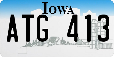 IA license plate ATG413