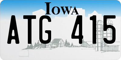 IA license plate ATG415