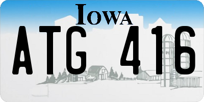 IA license plate ATG416