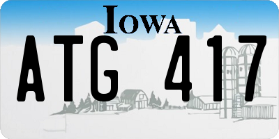 IA license plate ATG417