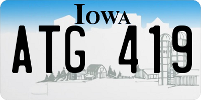 IA license plate ATG419