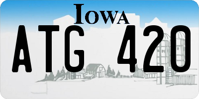 IA license plate ATG420