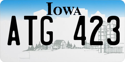 IA license plate ATG423