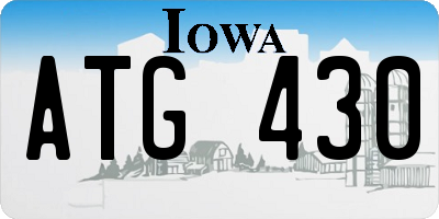 IA license plate ATG430
