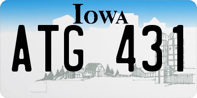 IA license plate ATG431