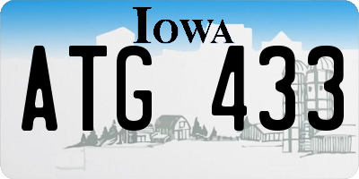 IA license plate ATG433