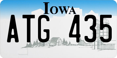 IA license plate ATG435