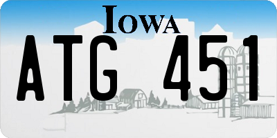 IA license plate ATG451