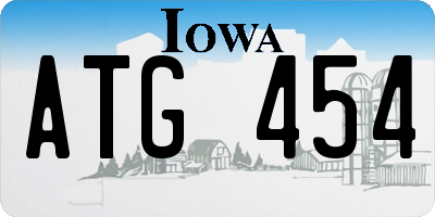IA license plate ATG454
