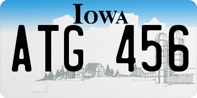 IA license plate ATG456