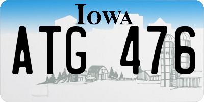 IA license plate ATG476