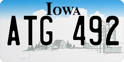 IA license plate ATG492