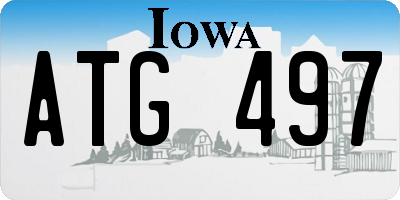 IA license plate ATG497